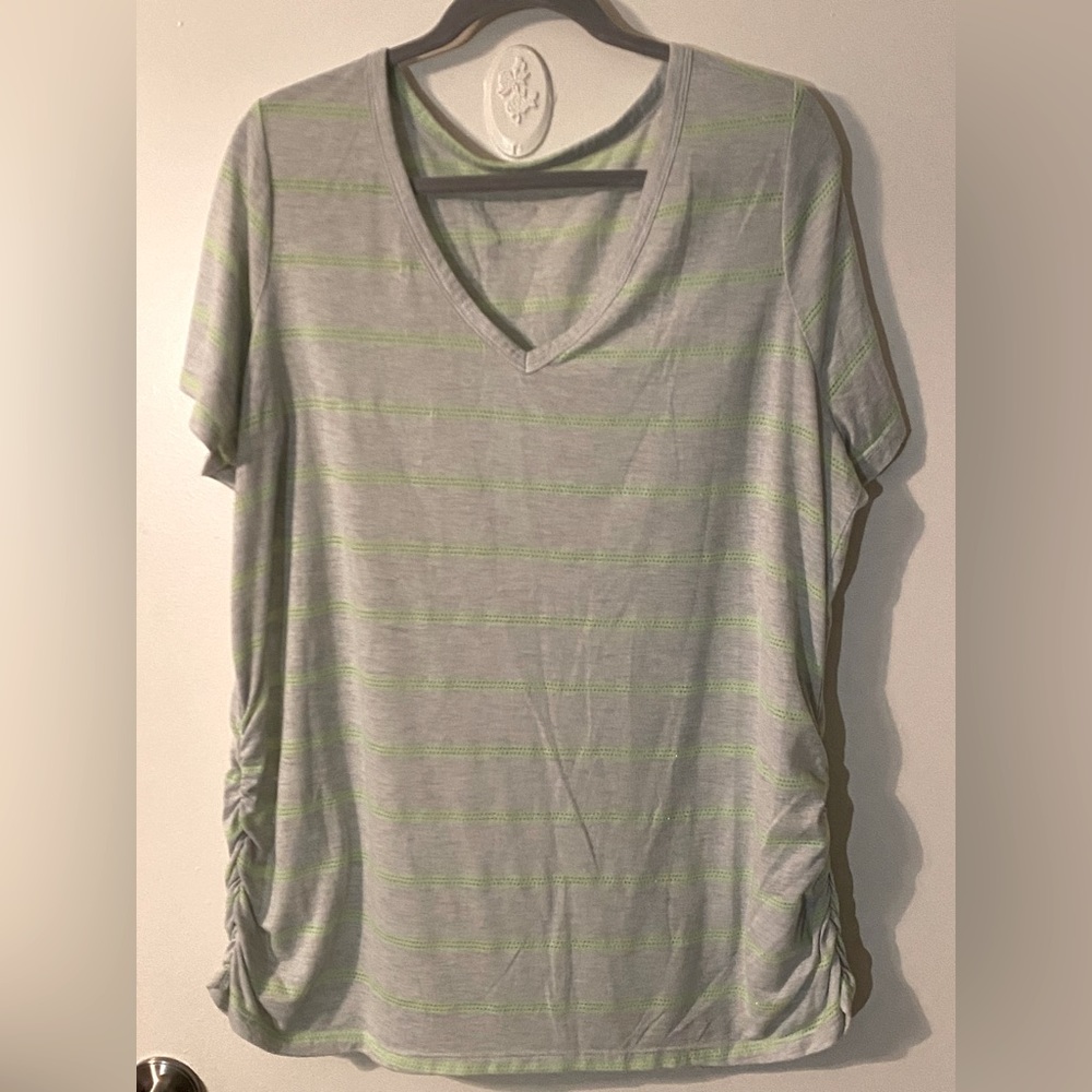 Lane Bryant Ruched Side V-neck